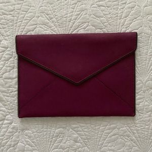 REBECCA MINKOFF. Envelope Clutch. Burgundy.